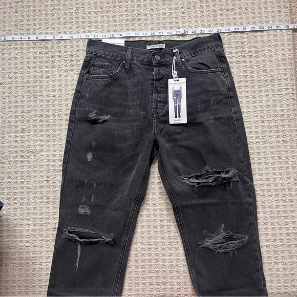 HOT Ladies Jeans Black Ripped Skinny Jeans Forever 21 Forever